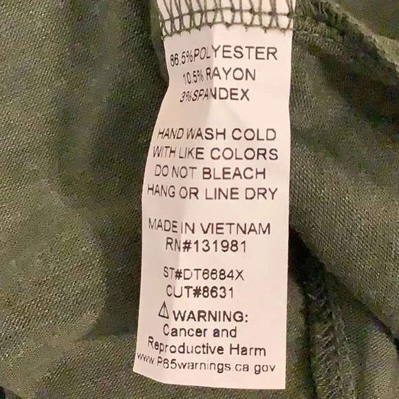 Naïf Olive Green 3/4 Sleeve Top Size 3X New with Tags - Picture 8 of 8